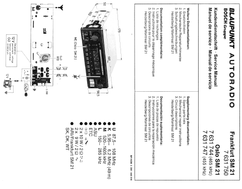 Oslo SM21 ; Blaupunkt Ideal, (ID = 567244) Car Radio