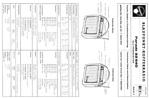 Parade 22540; Blaupunkt Ideal, (ID = 149557) Radio