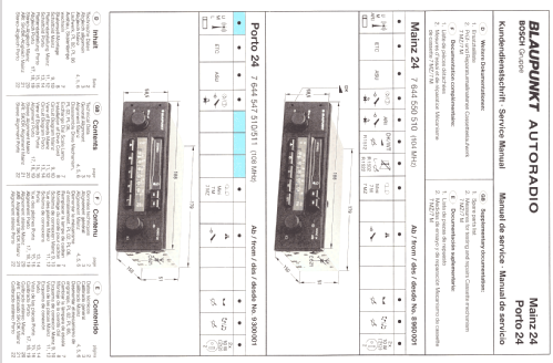 Porto 24 7.644.547.510/511; Blaupunkt Ideal, (ID = 617288) Car Radio