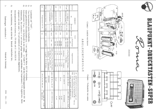 Roma 20020; Blaupunkt Ideal, (ID = 93557) Radio