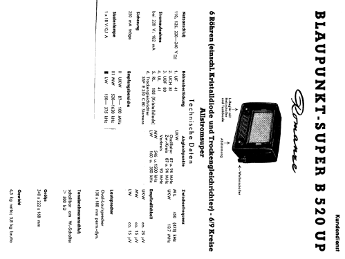 Romanze B520UP; Blaupunkt Ideal, (ID = 67986) Radio