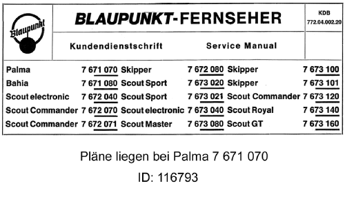 Scout Electronic 7.673.040; Blaupunkt Ideal, (ID = 609060) Television