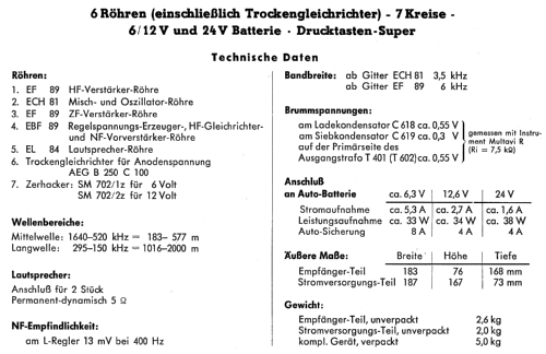 Stuttgart ab S 500001; Blaupunkt Ideal, (ID = 1543176) Car Radio