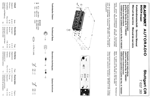 Stuttgart CR 7.637.261; Blaupunkt Ideal, (ID = 601493) Car Radio