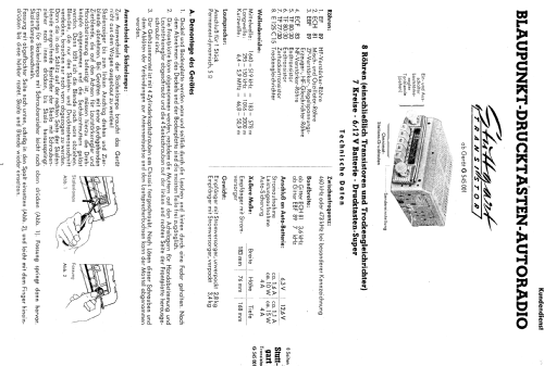 Stuttgart Transistor ab G 545001; Blaupunkt Ideal, (ID = 1131001) Car Radio
