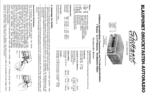 Stuttgart Transistor ab G 545001; Blaupunkt Ideal, (ID = 686697) Car Radio