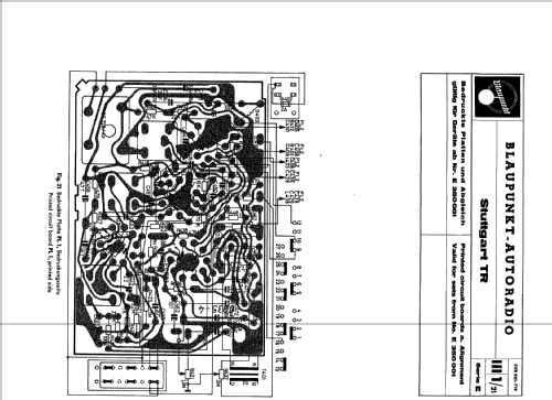 Stuttgart TR ab E 350001; Blaupunkt Ideal, (ID = 291848) Car Radio