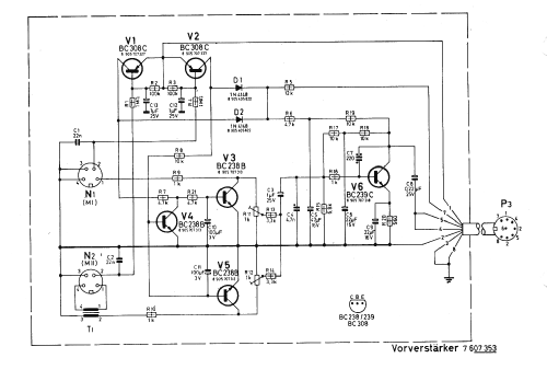 Vorverstärker 7.607.353; Blaupunkt Ideal, (ID = 558320) Ampl/Mixer