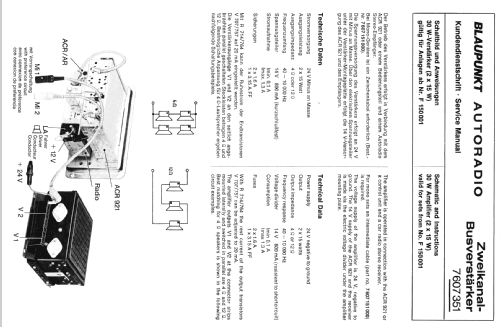 Zweikanal Busverstärker 7.607.351; Blaupunkt Ideal, (ID = 558423) Ampl/Mixer