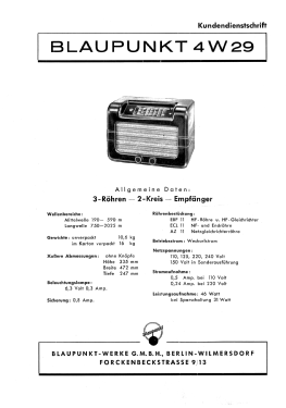 4W29; Blaupunkt Ideal, (ID = 3103974) Radio