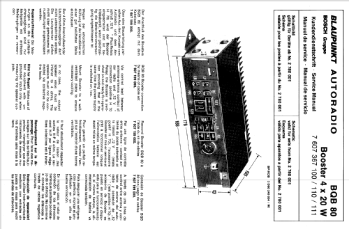 Booster BQB 80 7.607.367.100 /110 /111; Blaupunkt Ideal, (ID = 2046210) Ampl/Mixer