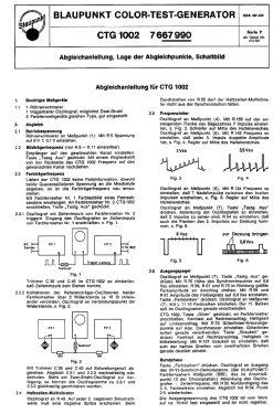 Color Testgenerator CTG1002; Blaupunkt Ideal, (ID = 2899435) Equipment