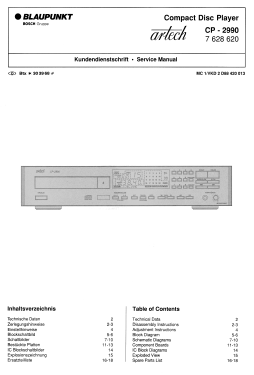 Compact Disk Player Artech CP-2990 7.628.620; Blaupunkt Ideal, (ID = 2957123) R-Player