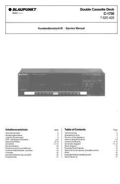 Double Cassette Deck C-1730 7.625.420; Blaupunkt Ideal, (ID = 2957388) R-Player