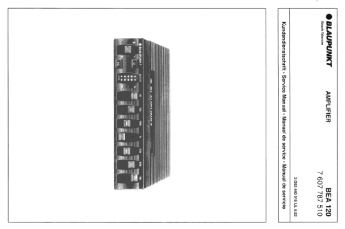 Equalizer-Amplifier BEA 120 7.607.787.510; Blaupunkt Ideal, (ID = 2679660) Ampl/Mixer