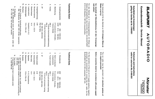 Münster 7.632.620; Blaupunkt Ideal, (ID = 2579960) Autoradio