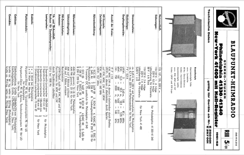 Philadelphia Vollstereo 41 330, dunkel, poliert; Blaupunkt Ideal, (ID = 2234182) Radio