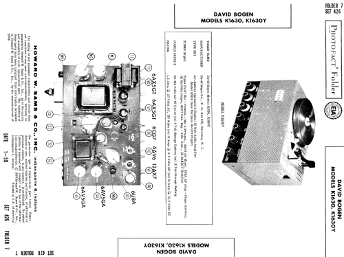 K1630 ; Bogen -Presto, David (ID = 728210) Ampl/Mixer