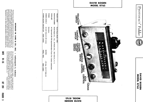 R765 ; Bogen -Presto, David (ID = 2649570) Radio