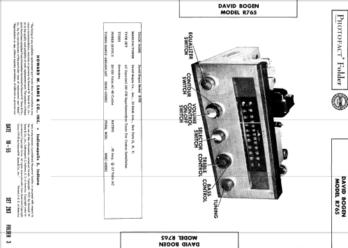 R765 ; Bogen -Presto, David (ID = 585920) Radio