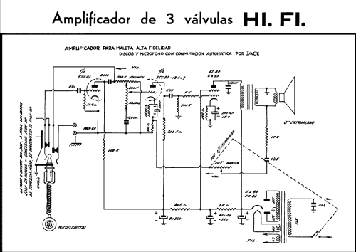 Amplificador Maleta Tocadiscos Hi.FI. 3 válvulas Plato Dual; Bonvehi Radio; (ID = 2402453) Ton-Bild