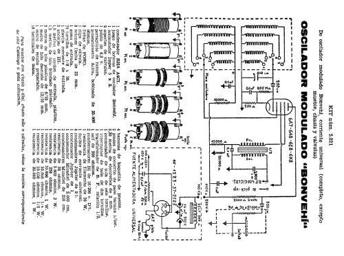 Kit Oscilador Modulado dos válvulas; Bonvehi Radio; (ID = 1882816) Equipment