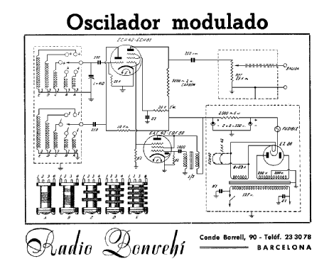 Kit Oscilador Modulado tres válvulas; Bonvehi Radio; (ID = 1882815) Equipment