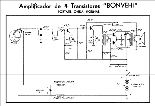 Tocadiscos portátil 4 transistores; Bonvehi Radio; (ID = 1882818) Reg-Riprod