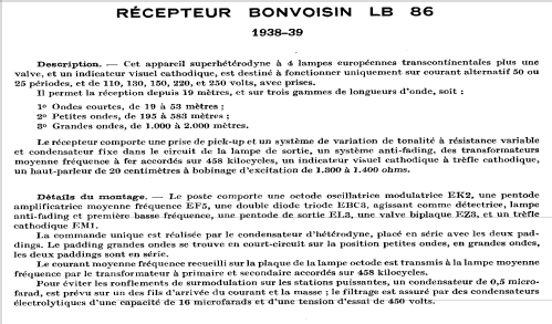 LB 86 ; Bonvoisin, L., (ID = 1188169) Radio