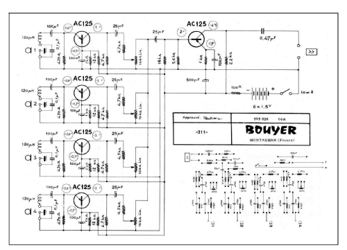 Préamplificateur-Mélangeur 311; Bouyer, Paul (ID = 1862346) Ampl/Mixer