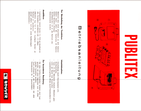 Publitex 203; Bouyer, Paul (ID = 2566183) Ampl/Mixer