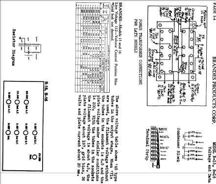 B-15 ; Brandes Products (ID = 663487) Radio