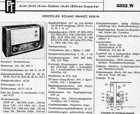 8852W; Brandt Roland Brandt (ID = 1012977) Radio