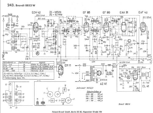 8852W; Brandt Roland Brandt (ID = 735518) Radio