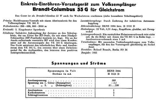 Columbus 55G ; Brandt Roland Brandt (ID = 272263) Ampl. RF