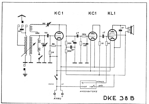 Deutscher Kleinempfänger für Batteriebetrieb DKE38B; Brandt Roland Brandt (ID = 1210836) Radio