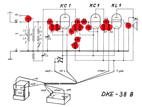 Deutscher Kleinempfänger für Batteriebetrieb DKE38B; Brandt Roland Brandt (ID = 1210837) Radio