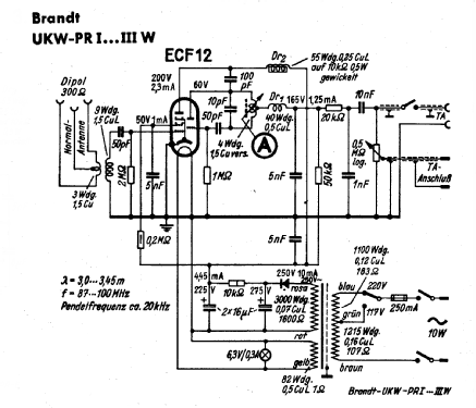 UKW-Vorsetzer PR III W ; Brandt Roland Brandt (ID = 50834) Converter