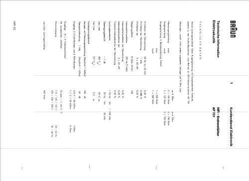 AP701; Braun; Frankfurt (ID = 977491) Ampl/Mixer