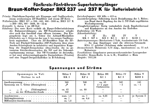 Koffer-Super BKS 237 - BSK 237; Braun; Frankfurt (ID = 277303) Radio