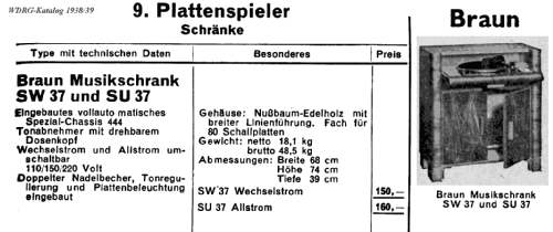 Musikschrank SW37; Braun; Frankfurt (ID = 1707315) R-Player