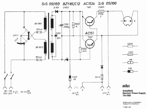 Netzteil - Power Supply TN1000 ; Braun; Frankfurt (ID = 487742) Power-S