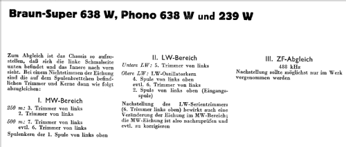 Phono-Super 638GW; Braun; Frankfurt (ID = 277470) Radio