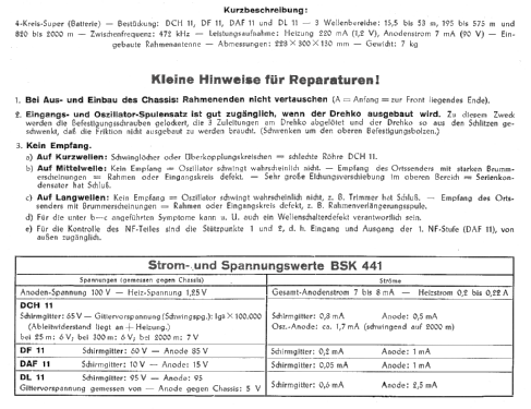 Piccolo BSK 441 ; Braun; Frankfurt (ID = 655642) Radio