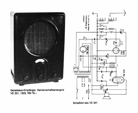 Volksempfänger VE301W; Braun; Frankfurt (ID = 3070099) Radio