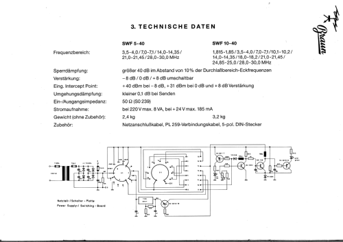 High Level Preselector Amplifier SWF 10-40; Braun, Karl; (ID = 2459235) Amateur-D