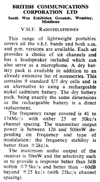 VHF Radiotelephone ; British (ID = 3009619) Commercial TRX