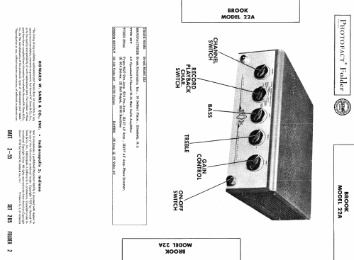 22-A ; Brook Electronics (ID = 440674) Ampl/Mixer