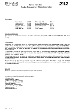 Terz/Oktav Analysator 2112; Brüel & Kjær; Nærum (ID = 2742923) Equipment
