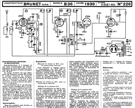 B36; Brunet & Cie, Éts. (ID = 117386) Radio